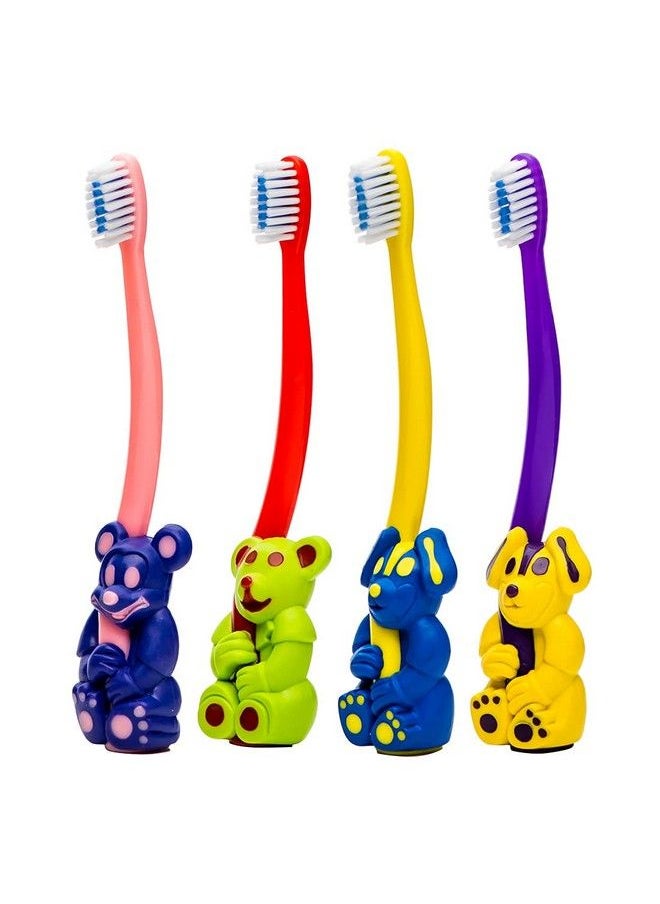 BuddsBuddy Bpa Free Animal Shaped Ola Kids Soft Bristlestooth Brush 2Yrs+ Multicolor (Combo Of 4)  - Image 3