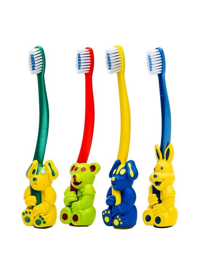 BuddsBuddy Bpa Free Animal Shaped Ola Kids Soft Bristlestooth Brush 2Yrs+ Multicolor (Combo Of 4)  - Image 1