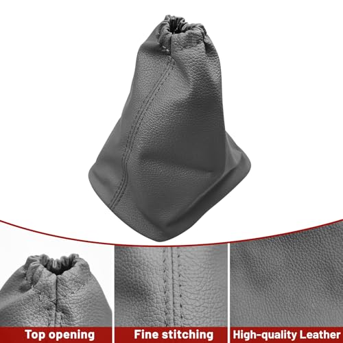 SUNBREATH Compatible with Gear Shift Knob Boot Cover for Toyota Corolla 20072013 Leather Shifter Lever Knob Dust Cover for Dust Prevention Protection Gray - Image 3