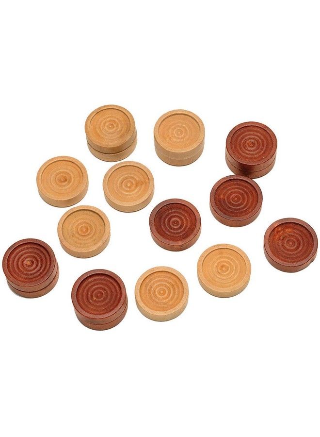 WE Games Wood Backgammon Chips With Cloth Pouch Brown & Natural 1.5 In. Diameter  - Image 5