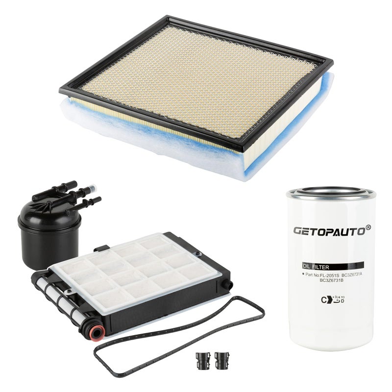 GETOPAUTO FA2031 Engine Air Filter FD4625AA Fuel Filter FL2051S Oil Filter Filter Change Kit Compatible with 20202022 Ford F250 F350 F450 F550 67L