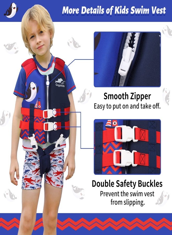Gogokids Toddler Swim Vest Toddler Floaties Swim Vest for Kids 2-3-4-5-6-7-8-9 Years Old Swimming Pool Floats for Kids 30-50-70 Pounds Buoyancy Swimming Aid Floaties Boys Girls in Beach, Pool, Puddle - Image 2