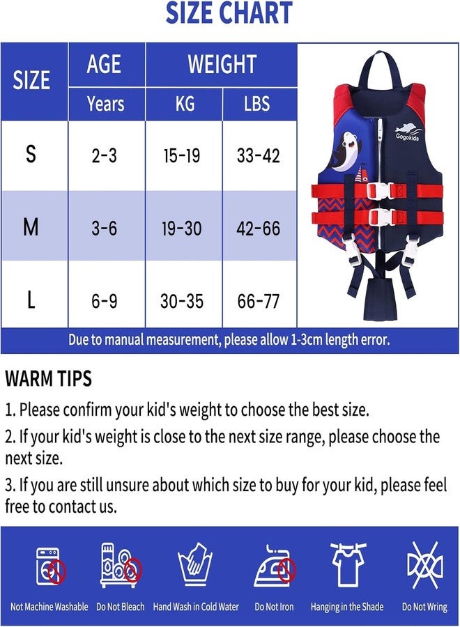 Gogokids Toddler Swim Vest Toddler Floaties Swim Vest for Kids 2-3-4-5-6-7-8-9 Years Old Swimming Pool Floats for Kids 30-50-70 Pounds Buoyancy Swimming Aid Floaties Boys Girls in Beach, Pool, Puddle - Image 5