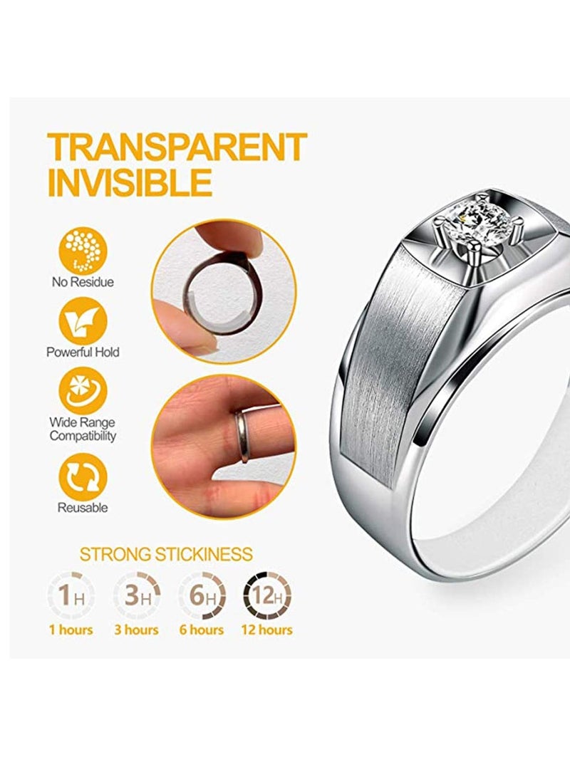حزمة من 3 من منظمات حجم الخاتم غير المرئية للخواتم الفضفاضة والعريضة، مخفض حجم المجوهرات، فاصل ومشد لجميع أحجام الخواتم - Image 4