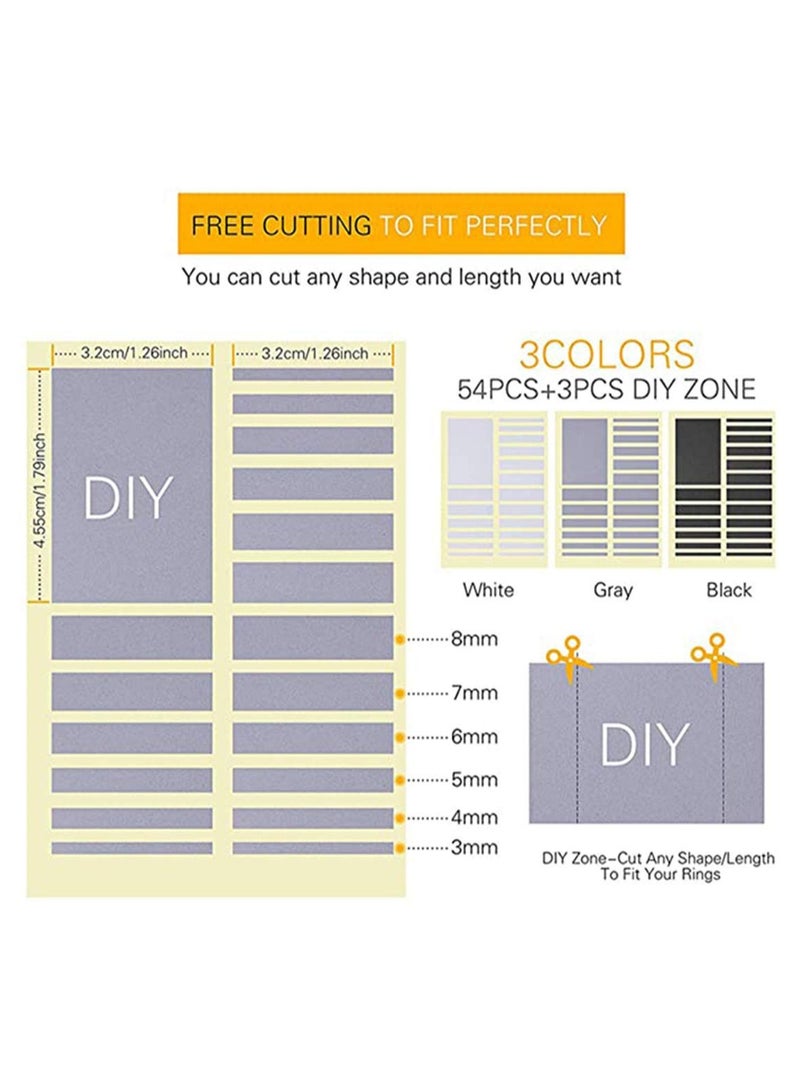 حزمة من 3 من منظمات حجم الخاتم غير المرئية للخواتم الفضفاضة والعريضة، مخفض حجم المجوهرات، فاصل ومشد لجميع أحجام الخواتم - Image 5