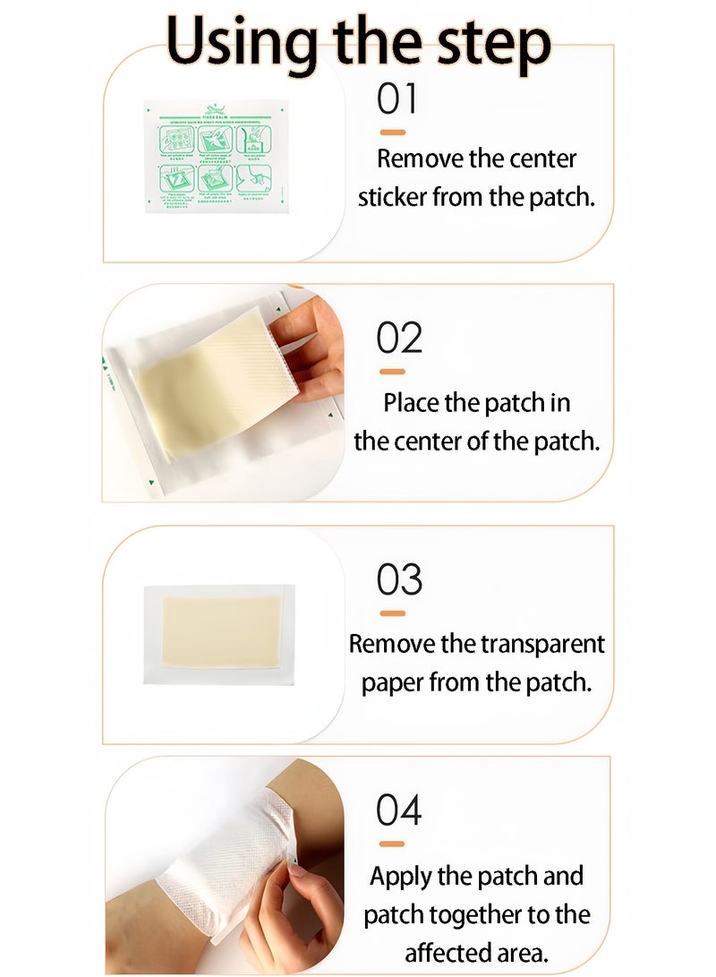 ضمادة مرهم النمر RD (عبوة من 6 قطع) | تسكين سريع للألم مع إحساس بالبرودة | مقاس كبير 10 سم × 14 سم | تسكين موضعي للعضلات والمفاصل والآلام | سهل الاستخدام، راحة تدوم طويلًا - Image 4