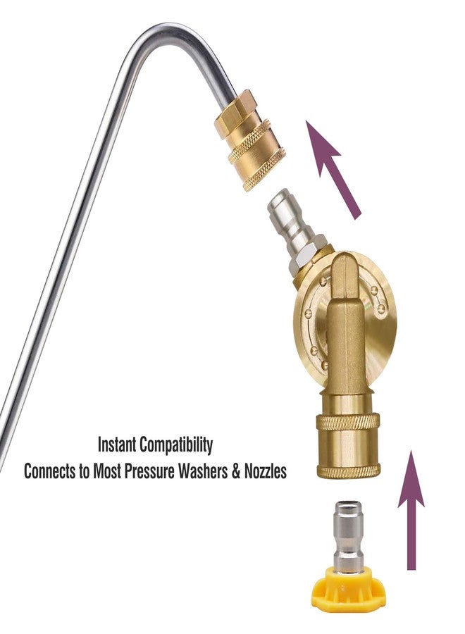 Napredak gutter cleaning tool with pressure washer tips, pivoting coupler 240 degree 7 adjustable angles 1/4 quick connect, 4500 PSI - Image 3