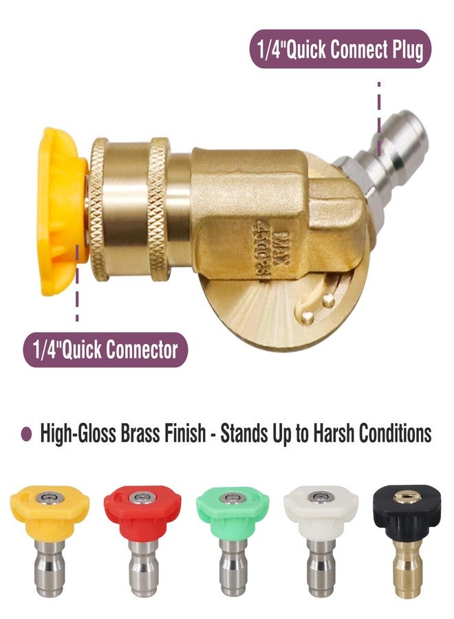 Napredak gutter cleaning tool with pressure washer tips, pivoting coupler 240 degree 7 adjustable angles 1/4 quick connect, 4500 PSI - Image 4