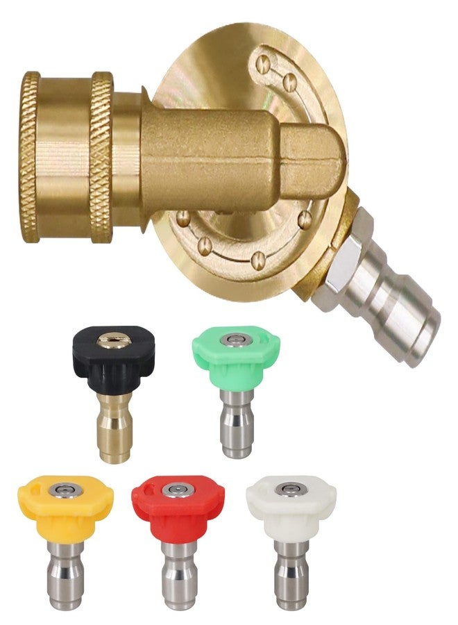 Napredak gutter cleaning tool with pressure washer tips, pivoting coupler 240 degree 7 adjustable angles 1/4 quick connect, 4500 PSI - Image 1
