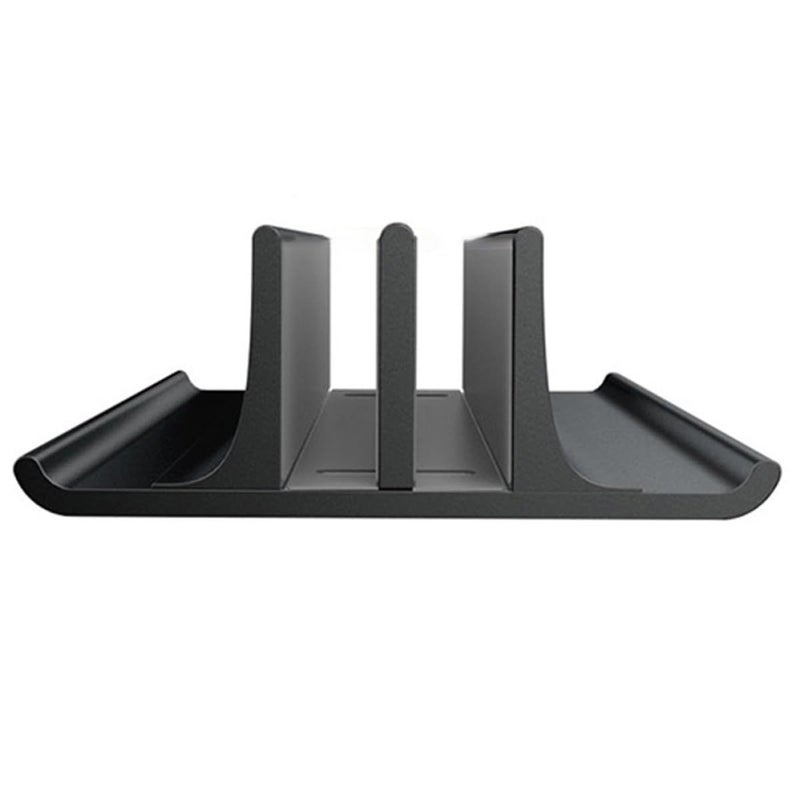 Aluminum Alloy Laptop Vertical Stand Black Single Slot Notebook Holder With Heat Dissipation for Desk Use - Image 2