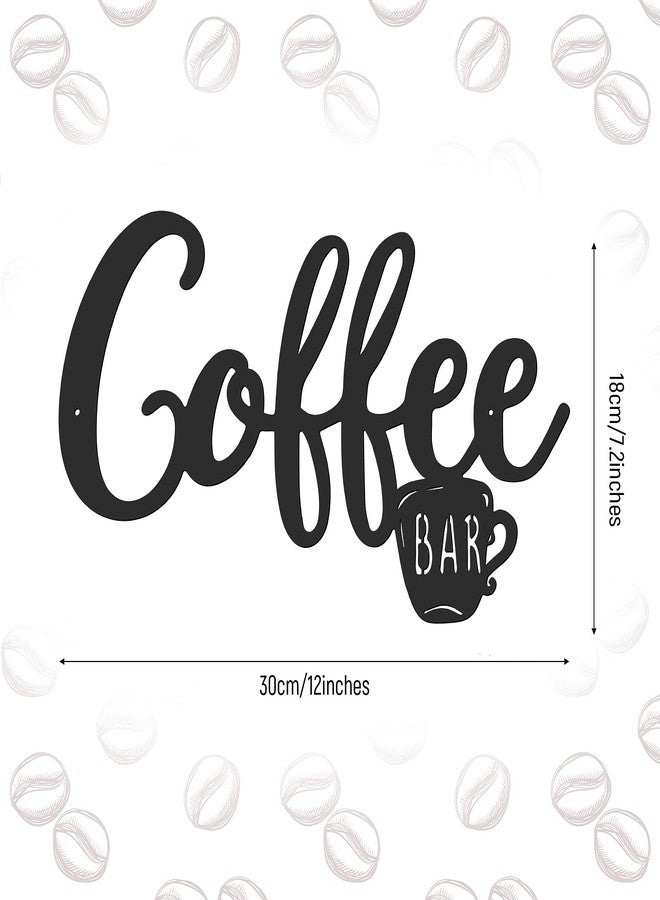 Hotop Pot Head Hanging Sign But First Metal Sign Coffee Station Metal Letter Sign Coffee Word Art Farmhouse Kitchen Wall Decor (Simple Style) - Image 3