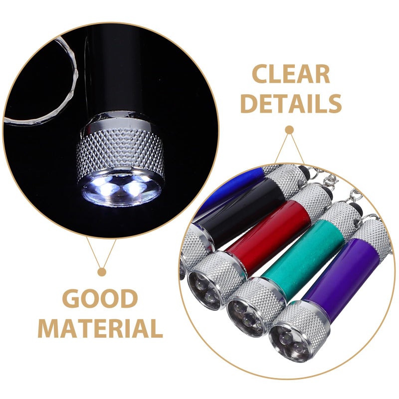 Portable Mini LED Keychain Flashlight 8 Pack Metal Alloy Torch for Camping Hiking Fishing - Image 4