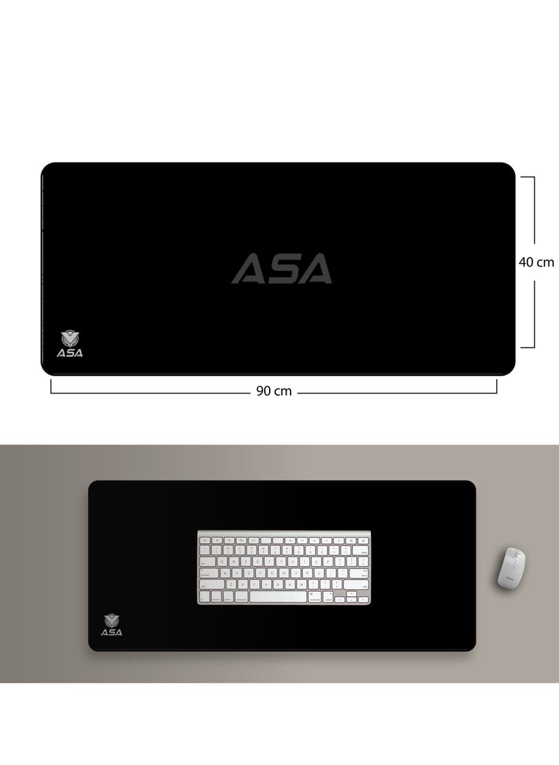 ASA - Extended Mouse Pad 90x40cm Non-Slip Rubber Base with Stitched Edges, Smooth Cloth Surface, Waterproof - Image 1