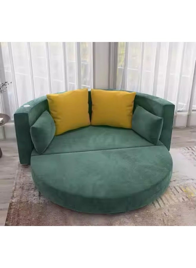 Foldable Velvet Sofa Bed - Image 1