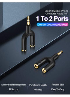 SANMUGEED 3-Pack 3.5mm Audio Jack to Headphone and Microphone U Splitter Converter Adaptor  - Image 2