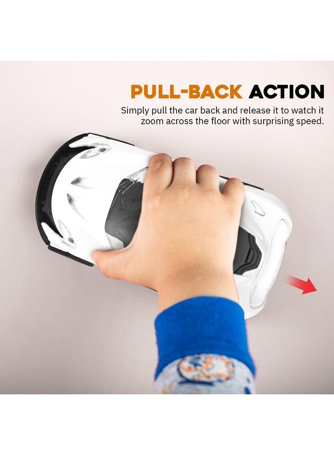 بيبي ألعاب سيارات سباق BAYBEE تعمل بالاحتكاك، مجموعة ألعاب سيارات دفع وسحب للأطفال الصغار | سيارات دفع | سيارات احتكاك للأطفال الأولاد والبنات من سن 2 إلى 5 سنوات (أبيض) - Image 3