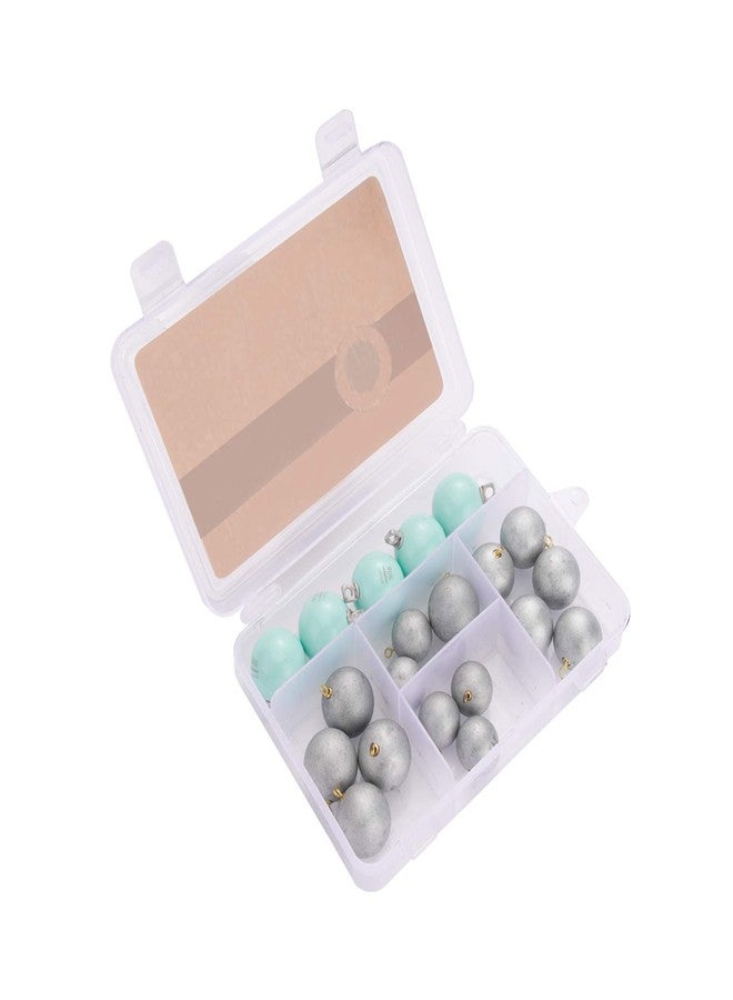 ECOFT Lead Free Fishing Weights Sinkers 20g-200g Coated Egg Sinkers Cannonball Weights Assorted Sizes Bag and Fishing Weights Assortment Box Non-Lead Fishing Weights Saltwater Freshwater - Image 1
