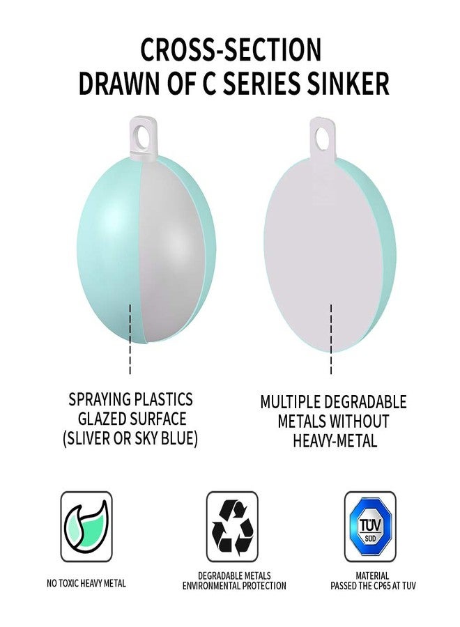ECOFT Lead Free Fishing Weights Sinkers 20g-200g Coated Egg Sinkers Cannonball Weights Assorted Sizes Bag and Fishing Weights Assortment Box Non-Lead Fishing Weights Saltwater Freshwater - Image 3