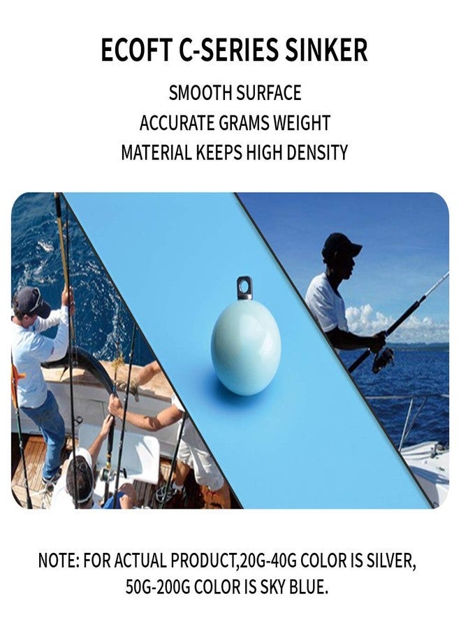 ECOFT Lead Free Fishing Weights Sinkers 20g-200g Coated Egg Sinkers Cannonball Weights Assorted Sizes Bag and Fishing Weights Assortment Box Non-Lead Fishing Weights Saltwater Freshwater - Image 4