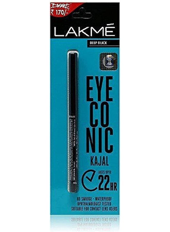 Lakme Eyeconic Kajal (Deep Black, 0.35g) - Image 1