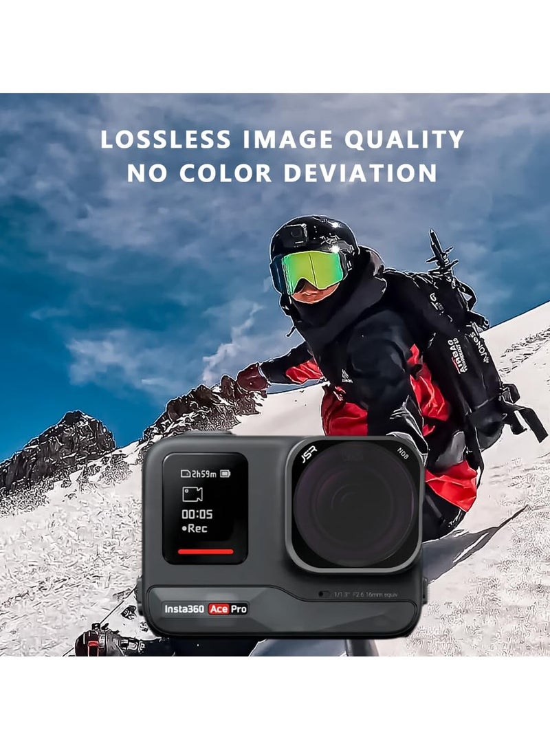 SYOSI Lens Filters for Insta 360 Ace Pro, Waterproof Lens Protection Filter Set, Polarizing Neutral Density HD Filter Lens (CPL+ND8 16 32 64+Star+Night+Brushed Blue) - Image 4