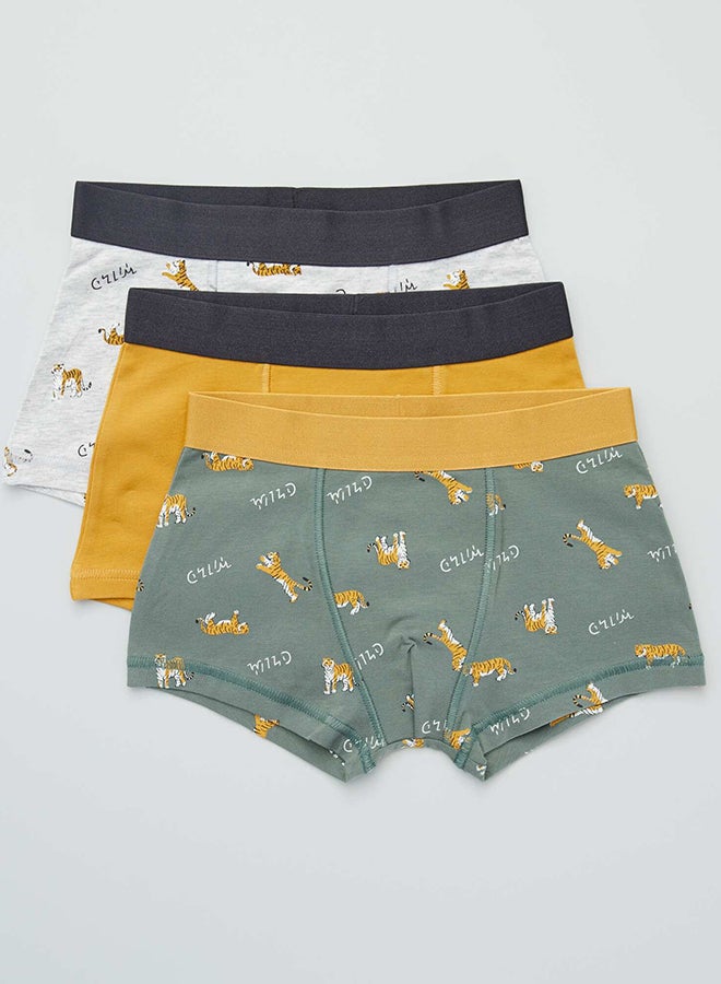 Kiabi Boy Pack Of 3 Pairs Of Printed Boxer Shorts  - Image 1