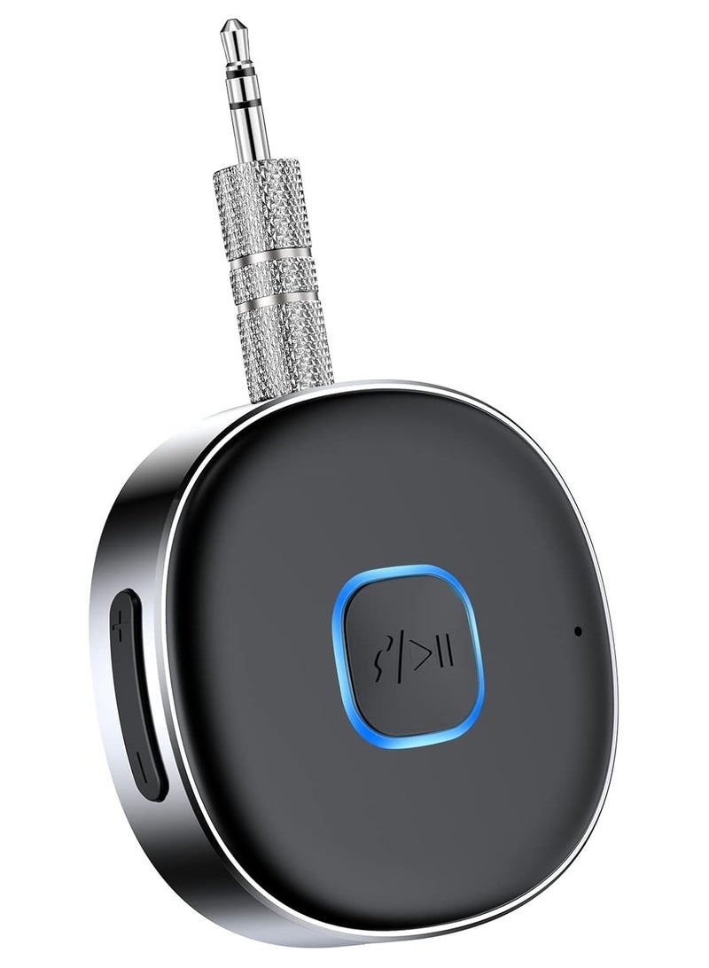Bluetooth Aux Receiver for Car, Noise Cancelling 3.5mm Bluetooth to Aux Car Adapter, Wireless Audio Receiver for Home Stereo/Wired Headphones, Hands-Free Call, 16H Battery Life - Image 1
