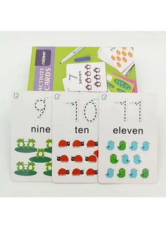 Adora Adora Reusable Wipe and Clean Card Book Activity : Write and Practice Number 1-100 | Includes Marker & 27 Pcs Cards  - Image 4