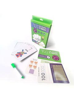 Adora Adora Reusable Wipe and Clean Card Book Activity : Write and Practice Number 1-100 | Includes Marker & 27 Pcs Cards  - Image 5
