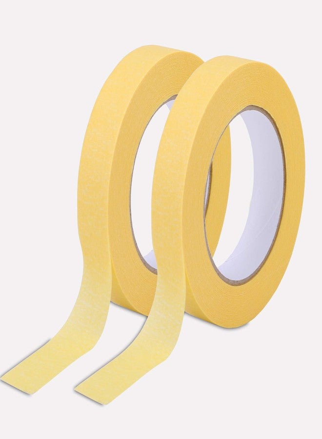 Lichamp شريط لاصق أصفر للسيارات من Lichamp، 25 مم × 50 م، للطلاء، شريط لاصق لهيكل السيارة لتفاصيل السيارة، أشرطة رسامين صفراء، 1 بوصة × 55 ياردة × 2 لفة - Image 4