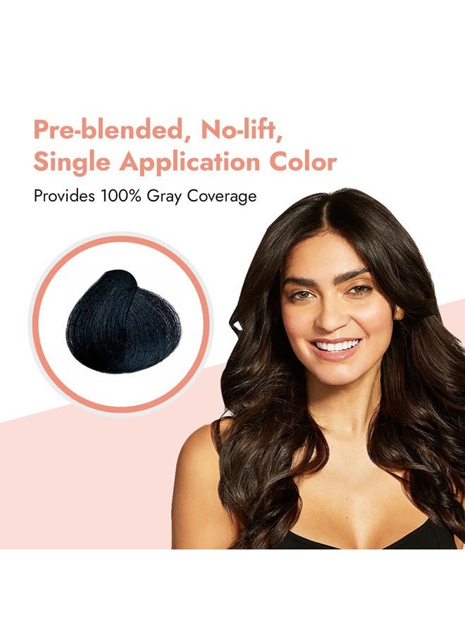 One N Only One 'n Only Powder Hair Color Kit, Black, Permanent Color in Single Application, 100% Gray Hair Coverage without Lift, Just Add Water - No Developer Needed, Vegan and Cruelty Free - Image 5