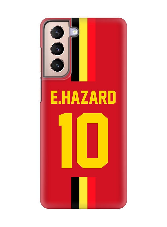 Stylizedd Slim Cover for Samsung Galaxy S21 Plus 5G Case Snap Classic Series Mobile Cover Hard PC Shield Matte Finish Print -Belgium-Player-E.Hazard - Image 1