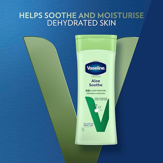 Vaseline Intensive Care Aloe Soothe heals and refreshes skin Body Lotion for dry skin 6 x 200 ml - Image 5