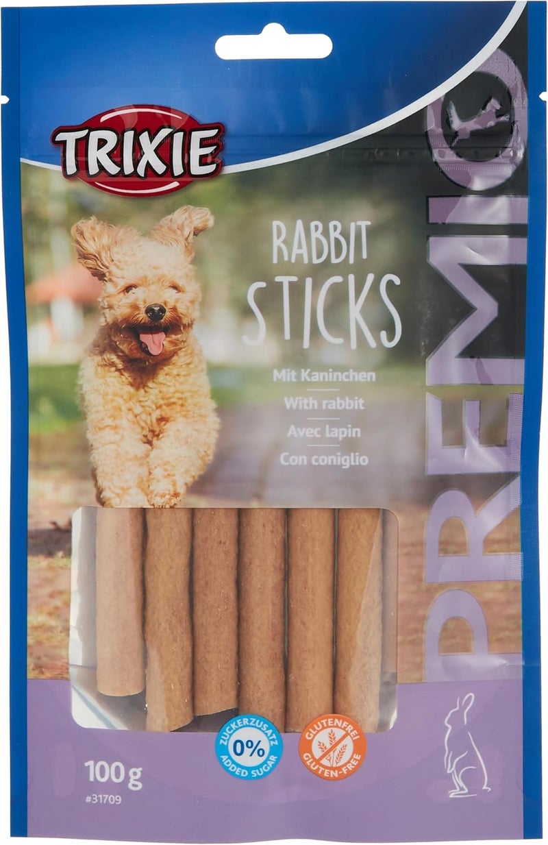 Trixie Premio Rabbit Sticks Dog Treats - 100G - Image 1