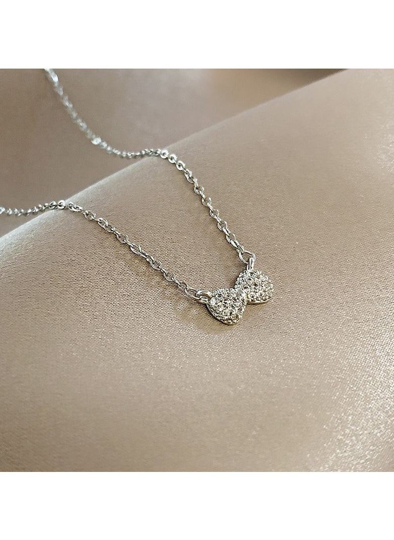 Satinior - Silver Bow Element Necklace - Image 1