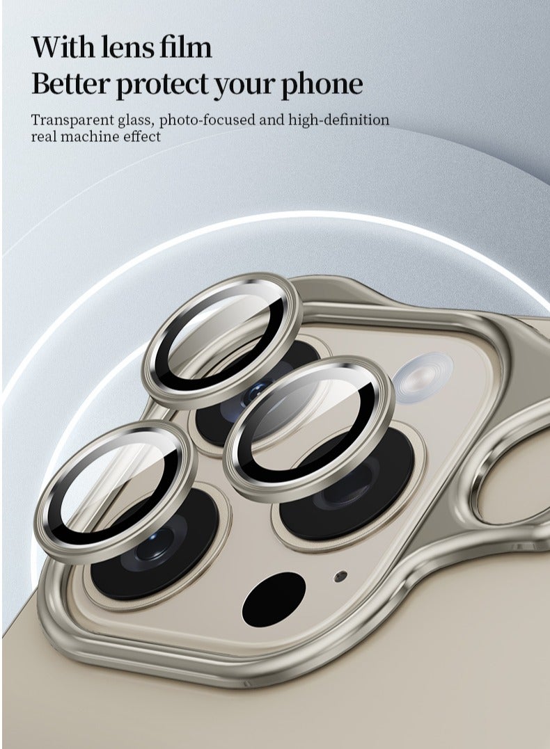 Color Fans Suitable for iPhone 12 Pro Max Alien Borderless Metal Corner Pad Phone Case with Lens Film Grey - Image 5