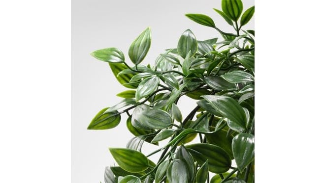 PAPERI Artificial Hanging Plant for Home Decor – Balcony Decoration Items, Outdoor Garden Decorative Fake Plant, Plastic Vine Leaves with Pot, Long Green Leaf Vines for Living Room (Pack of 12) - Image 5