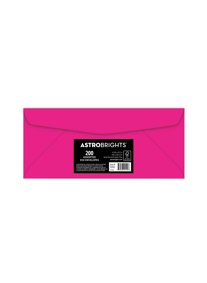 Astrobrights Color 10 Envelopes 4.125" X 9.5" 24 Lb/89 Gsm "Happy" 5Color Assortment 200 Pack (92109) - Image 3