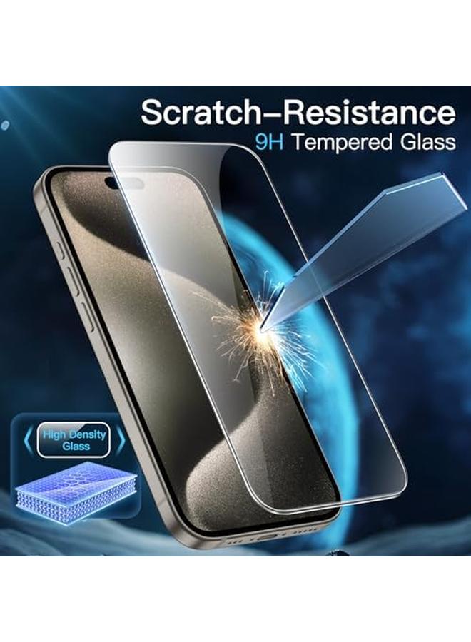 جي تيك جراب مغناطيسي 3 في 1 لهاتف Iphone 15 Pro Max مقاس 6.7 بوصة مع قطعتين من واقيات الشاشة الزجاجية المقواة المتوافقة مع غطاء الهاتف المقاوم للصدمات من Magsafe مصنوع من التيتانيوم الطبيعي - Image 5