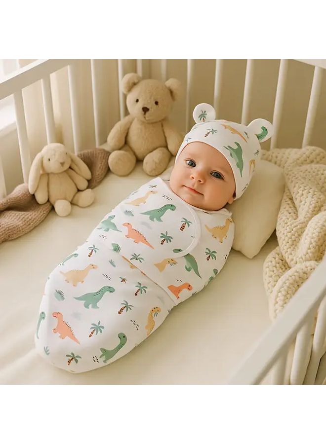 Deer Print Newborn Baby Blanket Soft Breathable Swaddle Wrap Crib Bedding Infant Gift - Image 1