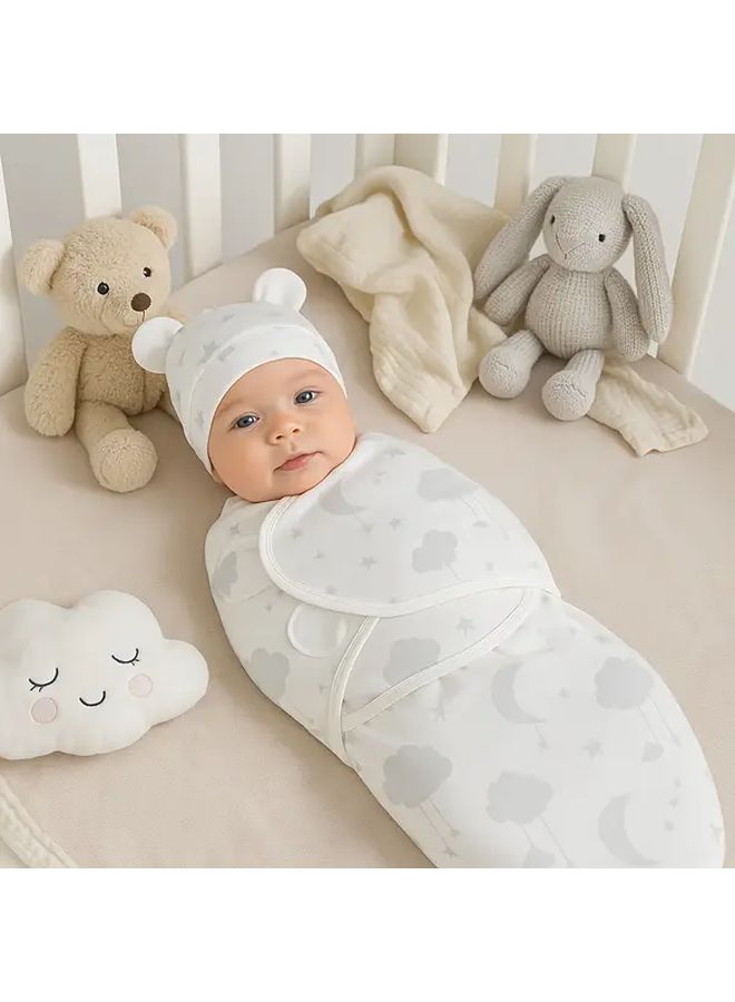Deer Print Newborn Baby Blanket Soft Breathable Swaddle Wrap Crib Bedding Infant Gift - Image 2