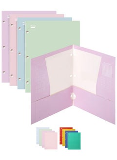 Pocket Folders 4 Pocket 4 Pack Pastel Colors Folders With Pockets 3 Hole Punched Folders Folders For School Folders With Pockets Binder Folders Pocket Folders For 3 Ring Binder