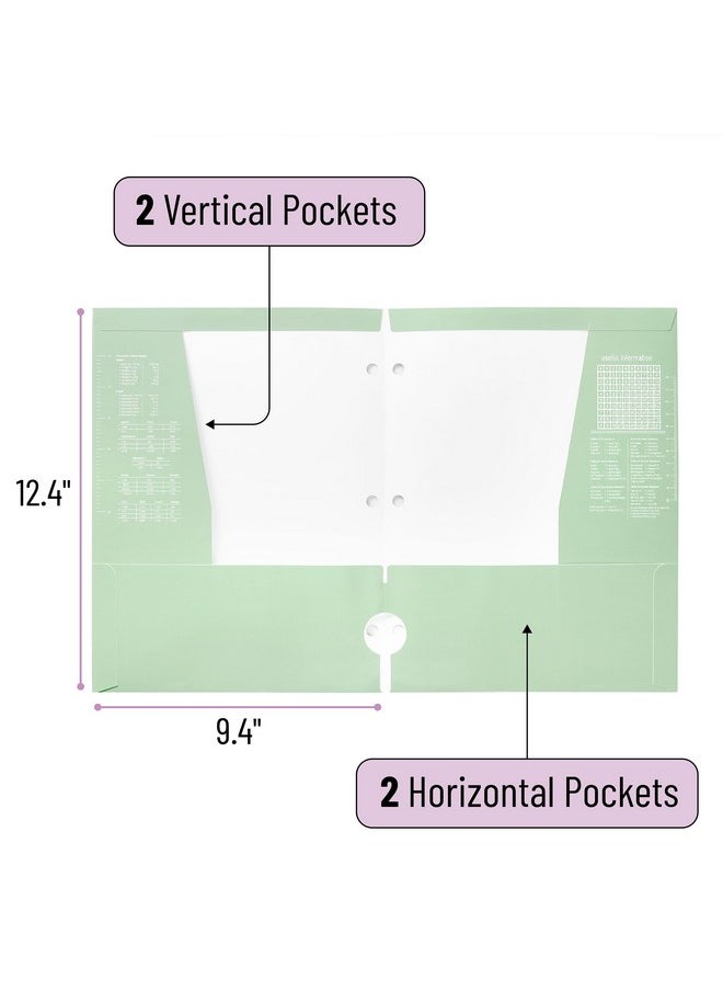 Mr. Pen - Pocket Folders 4 Pocket 4 Pack Pastel Colors Folders With Pockets 3 Hole Punched Folders Folders For School Folders With Pockets Binder Folders Pocket Folders For 3 Ring Binder - Image 1