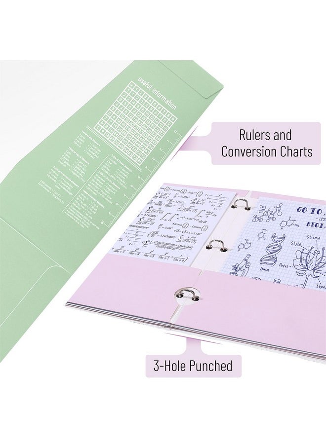 Mr. Pen - Pocket Folders 4 Pocket 4 Pack Pastel Colors Folders With Pockets 3 Hole Punched Folders Folders For School Folders With Pockets Binder Folders Pocket Folders For 3 Ring Binder - Image 1