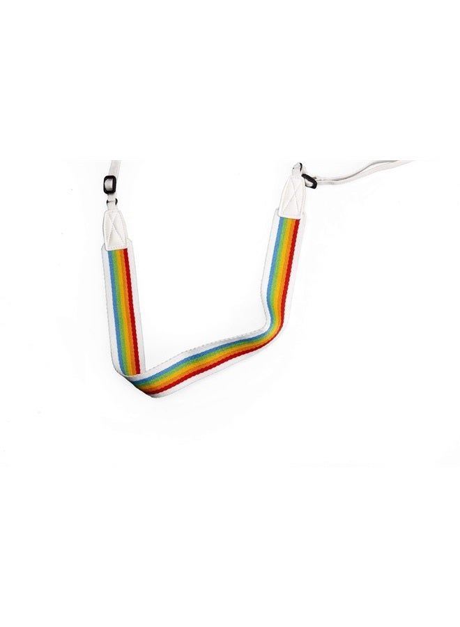 Polaroid Camera Strap Flat – Rainbow Stripe - Image 1