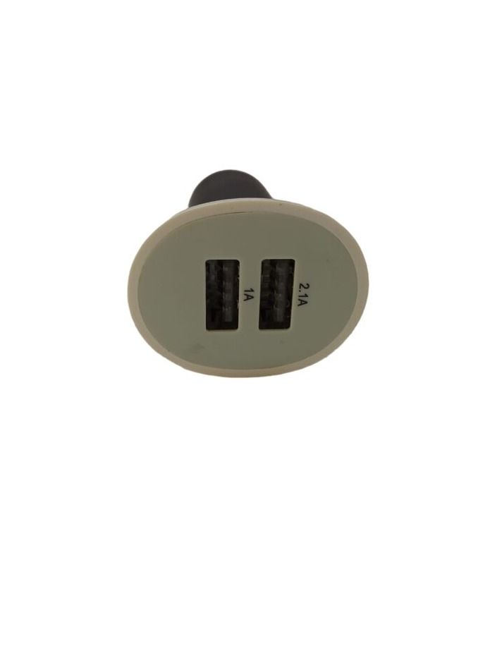 Dual USB Car Charger 5V 1A and 2A Black - Image 1