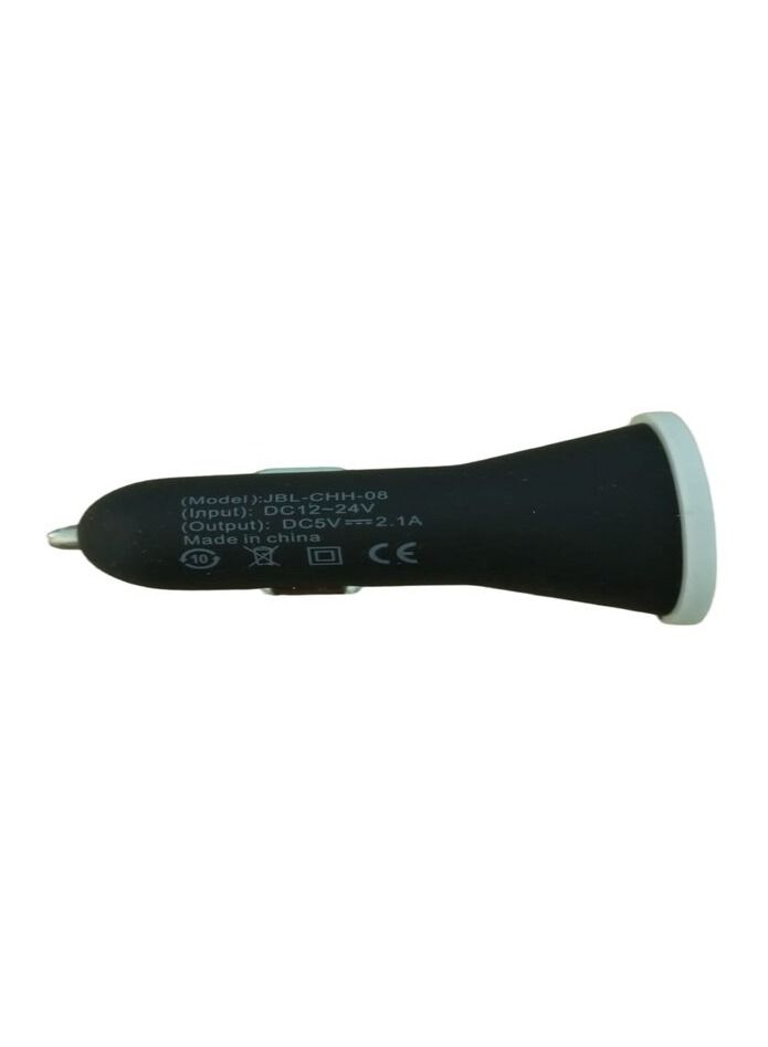 Dual USB Car Charger 5V 1A and 2A Black - Image 3