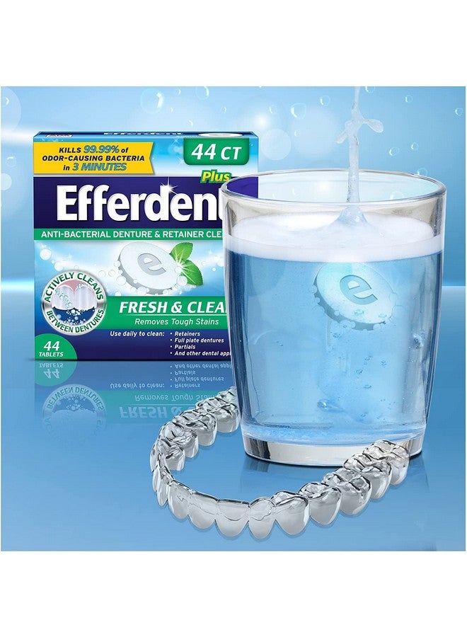 Efferdent Retainer Cleaning Tablets, Denture Cleaning Tablets For Dental Appliances, Minty Fresh & Clean, 44 Count, (Pack Of 3) - Image 5