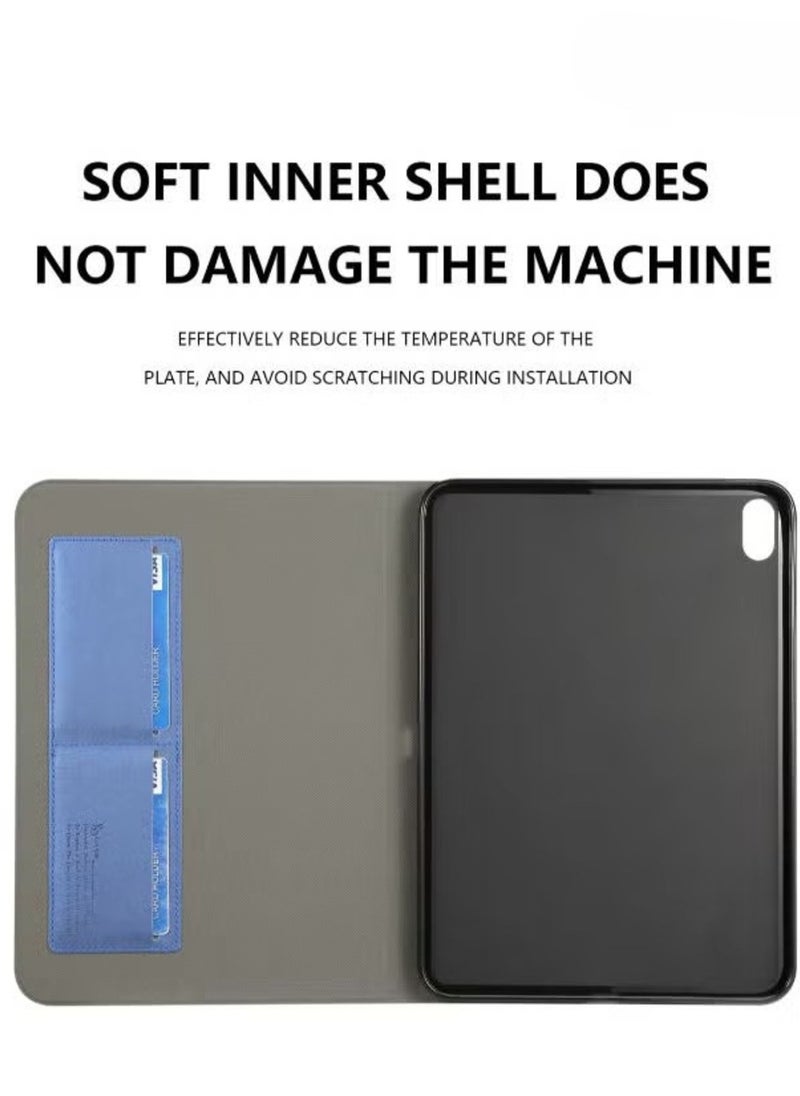 ELTRAZONE - Ultra-Thin Cloth Pattern Flip Stand Case for Samsung Galaxy Tab A7 (10.4") / T505 / T500 - Black - Image 1