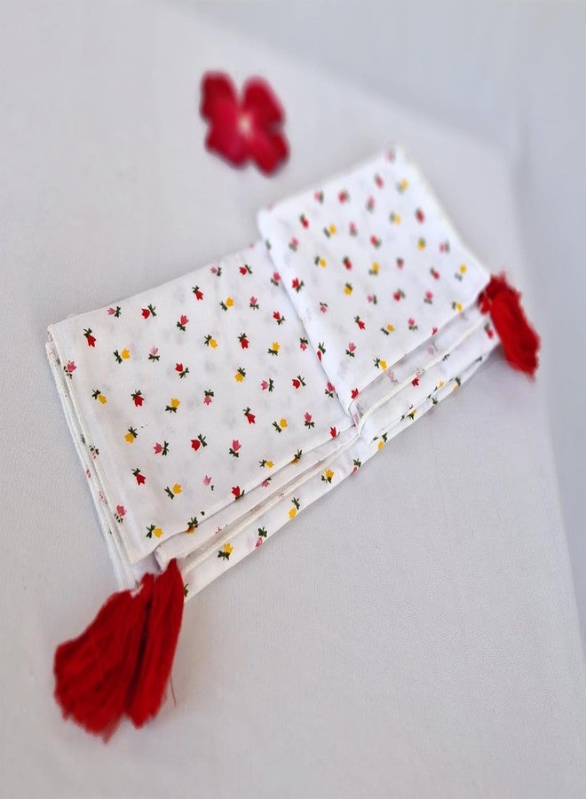 Switchon Nursing Cover for Breastfeeding Multi Use Poncho Style Scarf with Buttons, Feeding Apron Breathable for Pre & Post Pregnancy Free Size (72inch x 22inch) (White_Multi) - Image 3